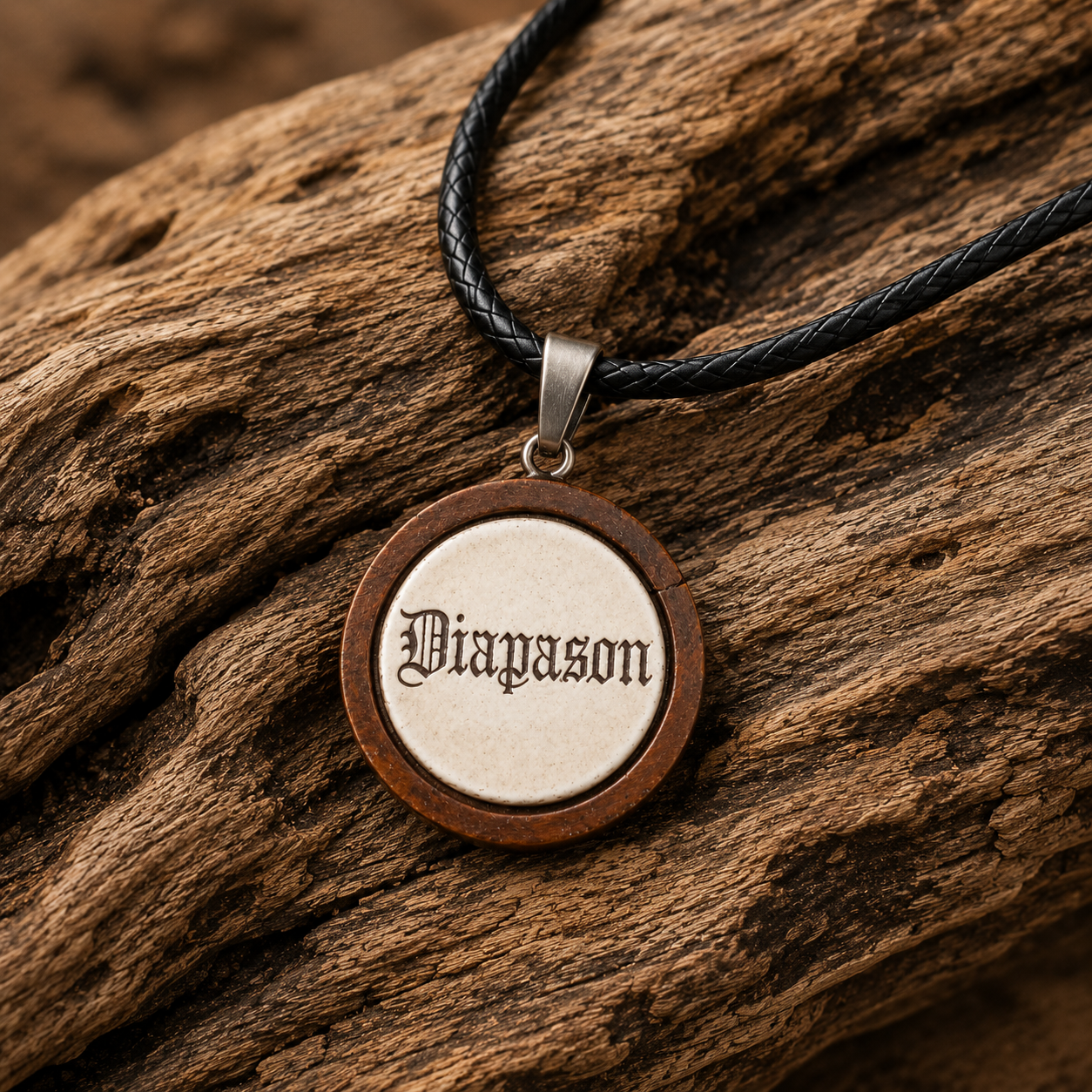 Vintage Diapason Organ Stop Pendant Necklace | Reclaimed Musical Heritage