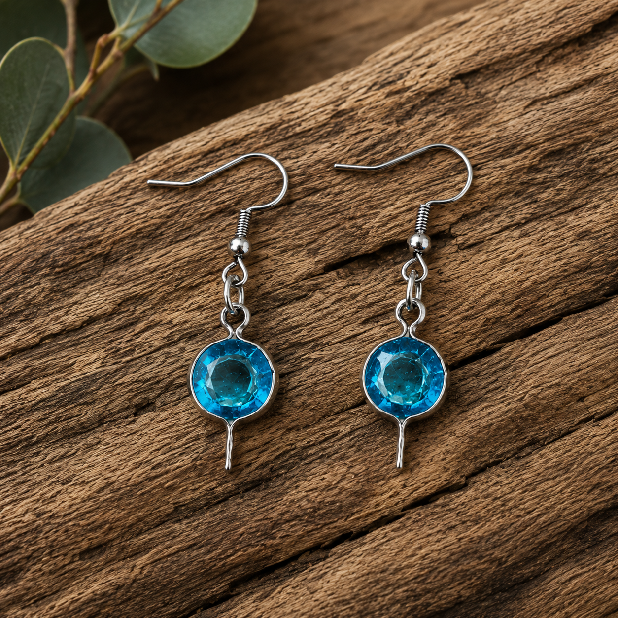 Vintage Turquoise Glass Bead Earrings | Handcrafted Reclaimed Jewellery