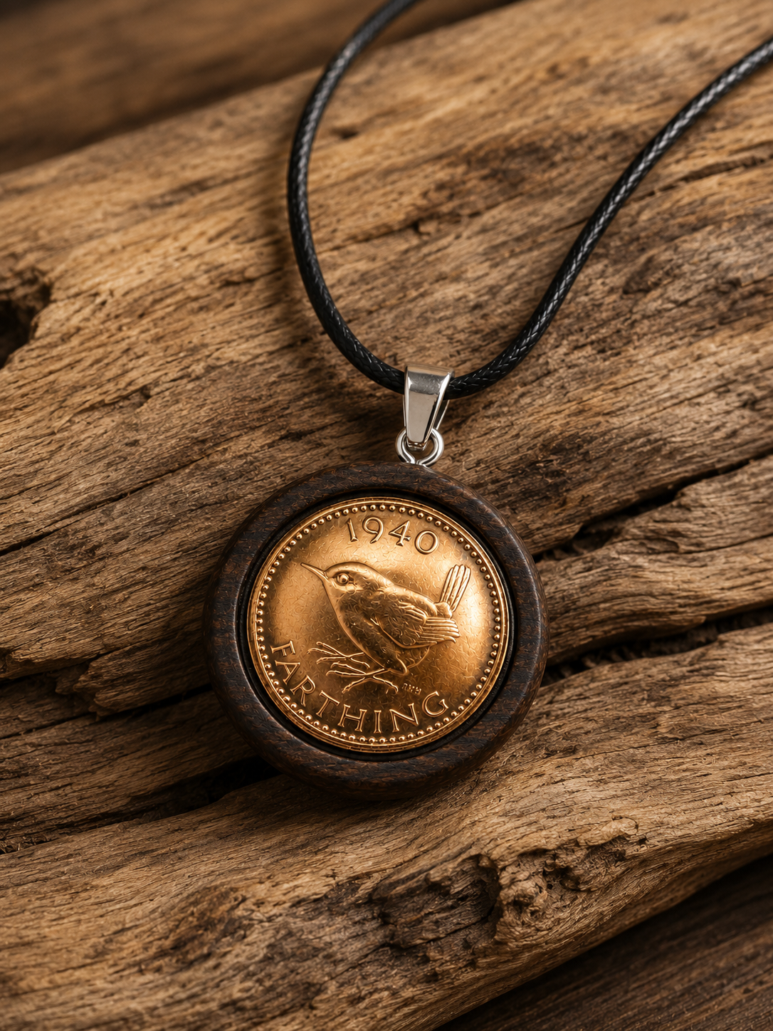 1940 Australian Farthing Pendant Necklace | Handcrafted Reclaimed Coin Jewellery