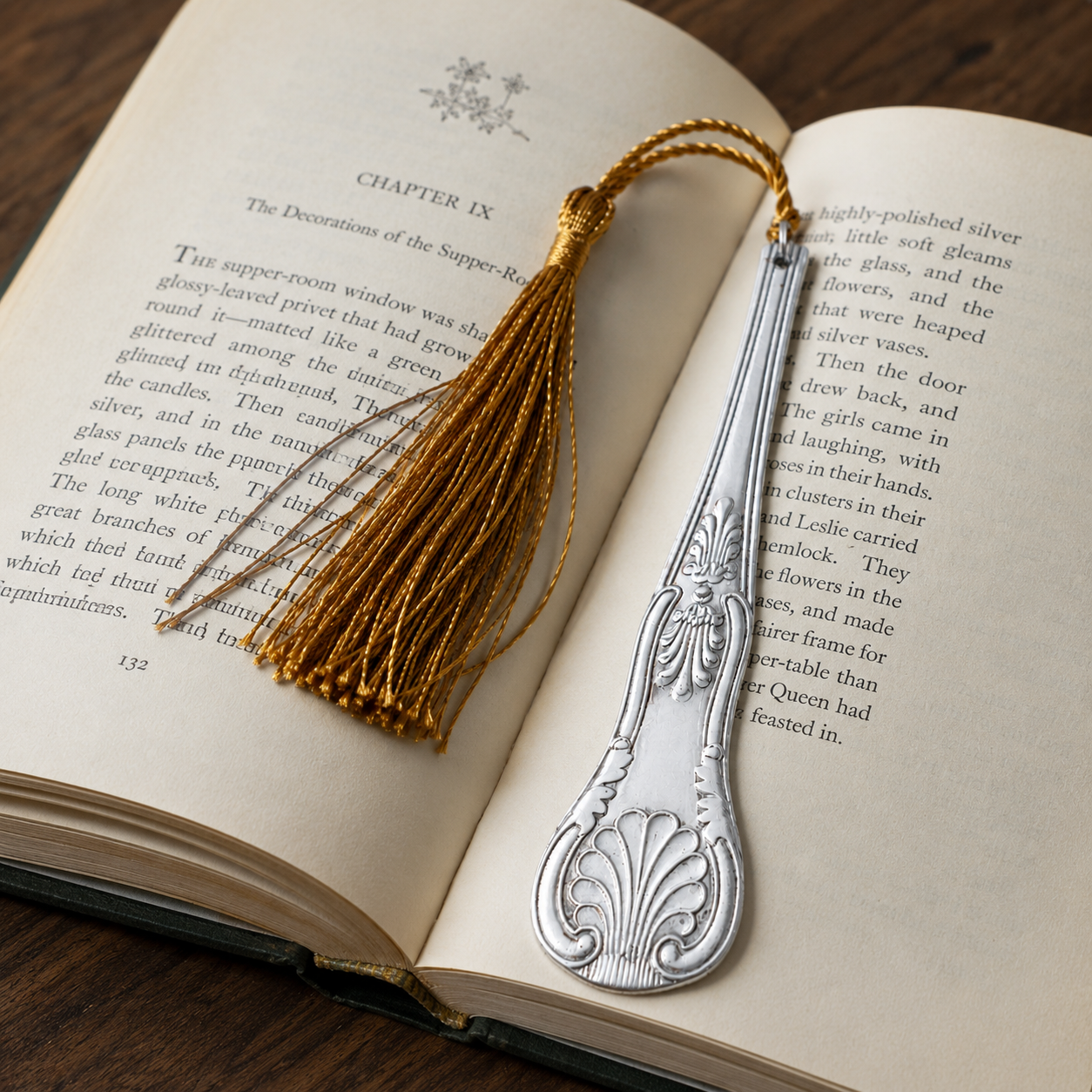 Vintage Art Nouveau Pattern Bookmark | Handcrafted from Vintage Cutlery