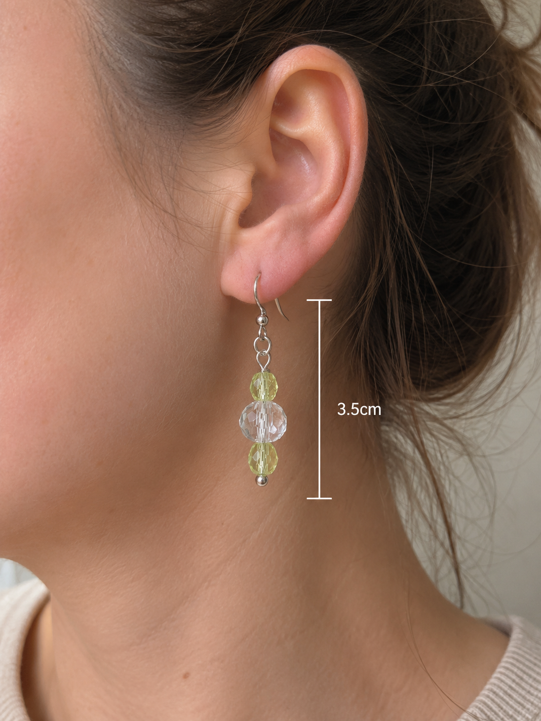 Uranium Glass & Reclaimed Bead Earrings | Handcrafted Reclaimed Jewellery