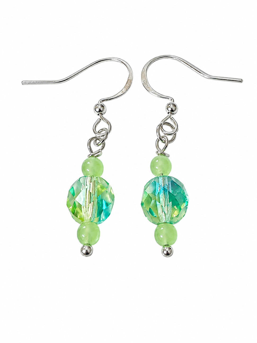 Uranium Glass & Reclaimed Bead Earrings | Handcrafted Reclaimed Jewellery