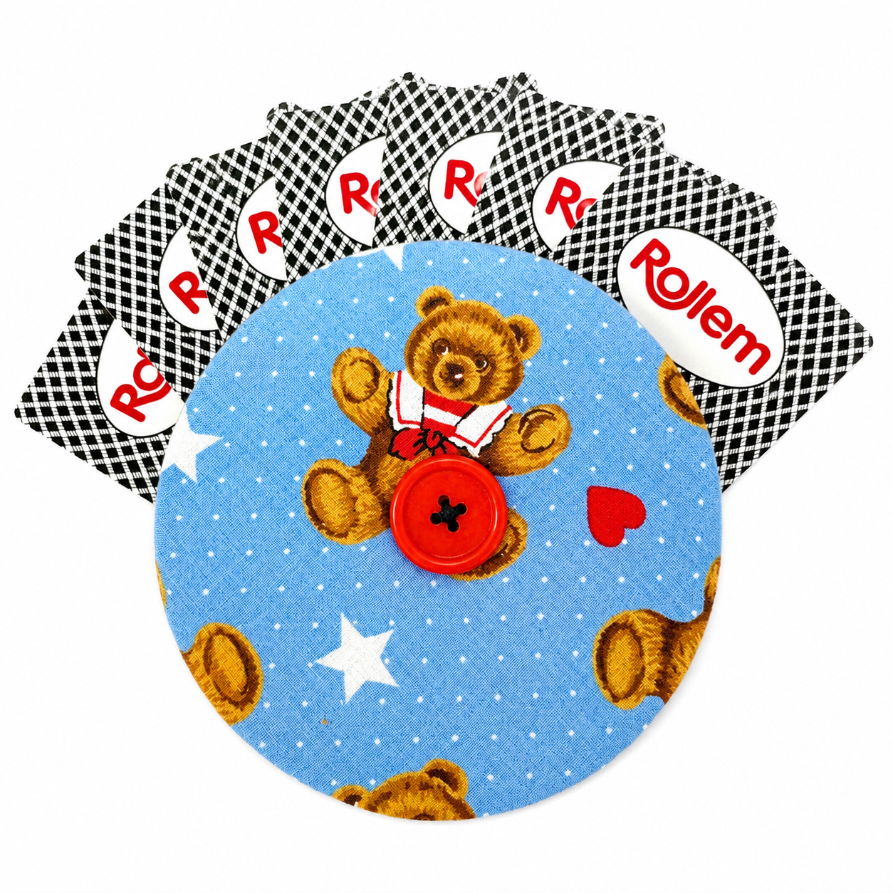 Reversible Bees and Bears Card Holder | Handcrafted Reclaimed Fabric Card Game Accessory
