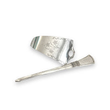 Load image into Gallery viewer, Fabulous upcycled Celtic style silver plated hair clip barette