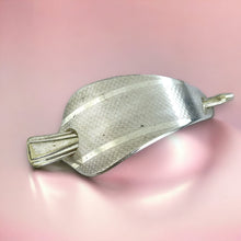 Load image into Gallery viewer, Fabulous upcycled cutlery Celtic style silver plated hair clip barette