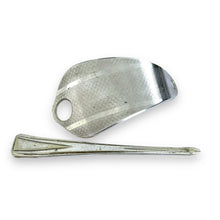 Load image into Gallery viewer, Fabulous upcycled cutlery Celtic style silver plated hair clip barette