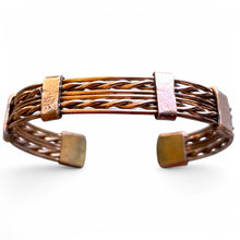Load image into Gallery viewer, Upcycled and repurposed twisted copper wire bracelet