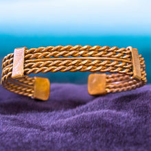 Load image into Gallery viewer, Upcycled and repurposed twisted copper wire bracelet