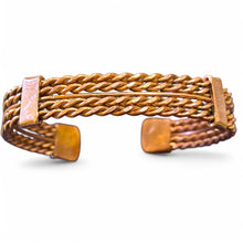Load image into Gallery viewer, Upcycled and repurposed twisted copper wire bracelet