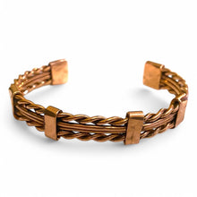 Load image into Gallery viewer, Upcycled and repurposed twisted copper wire bracelet