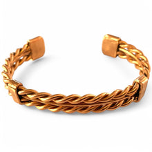 Load image into Gallery viewer, Upcycled and repurposed twisted copper wire bracelet
