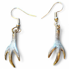 Load image into Gallery viewer, Upcycled repurposed vintage silver plate sugar tong end earings
