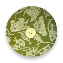 Load image into Gallery viewer, Upcycled double sided round padded playing card holder for kids or adults NATIVE ANIMALS