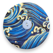 Load image into Gallery viewer, Upcycled double sided round padded playing card holder for kids or adults BABY MONKEYS