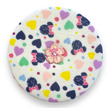 Load image into Gallery viewer, Upcycled double sided round padded playing card holder for kids or adults VINTAGE LION
