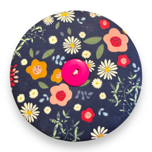 Load image into Gallery viewer, Upcycled double sided round padded playing card holder for kids or adults VINTAGE TEDDIES