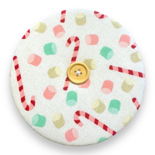 Load image into Gallery viewer, Upcycled double sided round padded playing card holder for kids or adults TRAIN