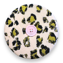 Load image into Gallery viewer, Upcycled double sided round padded playing card holder for kids or adults UNICORNS