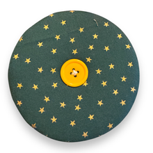 Load image into Gallery viewer, Upcycled double sided round padded playing card holder for kids or adults WIZARD HOUSE