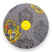Load image into Gallery viewer, Upcycled double sided round padded playing card holder for kids or adults WIZARD HOUSE