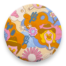 Load image into Gallery viewer, Upcycled double sided round padded playing card holder for kids or adults ICE CREAM MAN