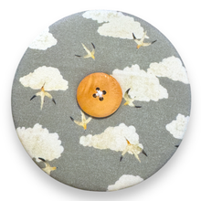 Load image into Gallery viewer, Upcycled double sided round padded playing card holder for kids or adults CATS & GULLS