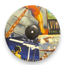 Load image into Gallery viewer, Upcycled double sided round padded playing card holder for kids or adults CLASSY VINTAGE