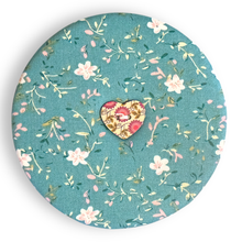 Load image into Gallery viewer, Upcycled double sided round padded playing card holder for kids or adults ORIENTAL