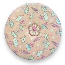 Load image into Gallery viewer, Upcycled double sided round padded playing card holder for kids or adults PURPLE OWL