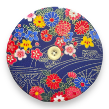 Load image into Gallery viewer, Upcycled double sided round padded playing card holder for kids or adults CUTE CATS