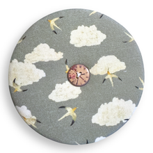 Load image into Gallery viewer, Upcycled double sided round padded playing card holder for kids or adults ICE CREAM MAN