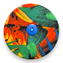 Load image into Gallery viewer, Upcycled double sided round padded playing card holder for kids or adults BABY ALIEN