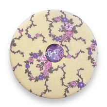 Load image into Gallery viewer, Upcycled double sided round padded playing card holder for kids or adults TOYS & FLOWERS