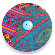 Load image into Gallery viewer, Upcycled double sided round padded playing card holder for kids or adults BEARS & HOGS