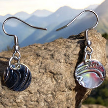 Load image into Gallery viewer, Upcycled repurposed vintage silver tray earings
