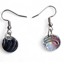 Load image into Gallery viewer, Upcycled repurposed vintage silver tray earings

