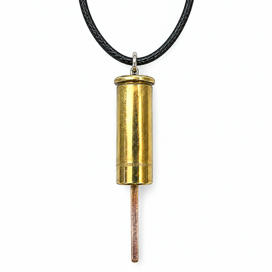 Frontier Pendant | Vintage Cartridge & Fork Tine Detail