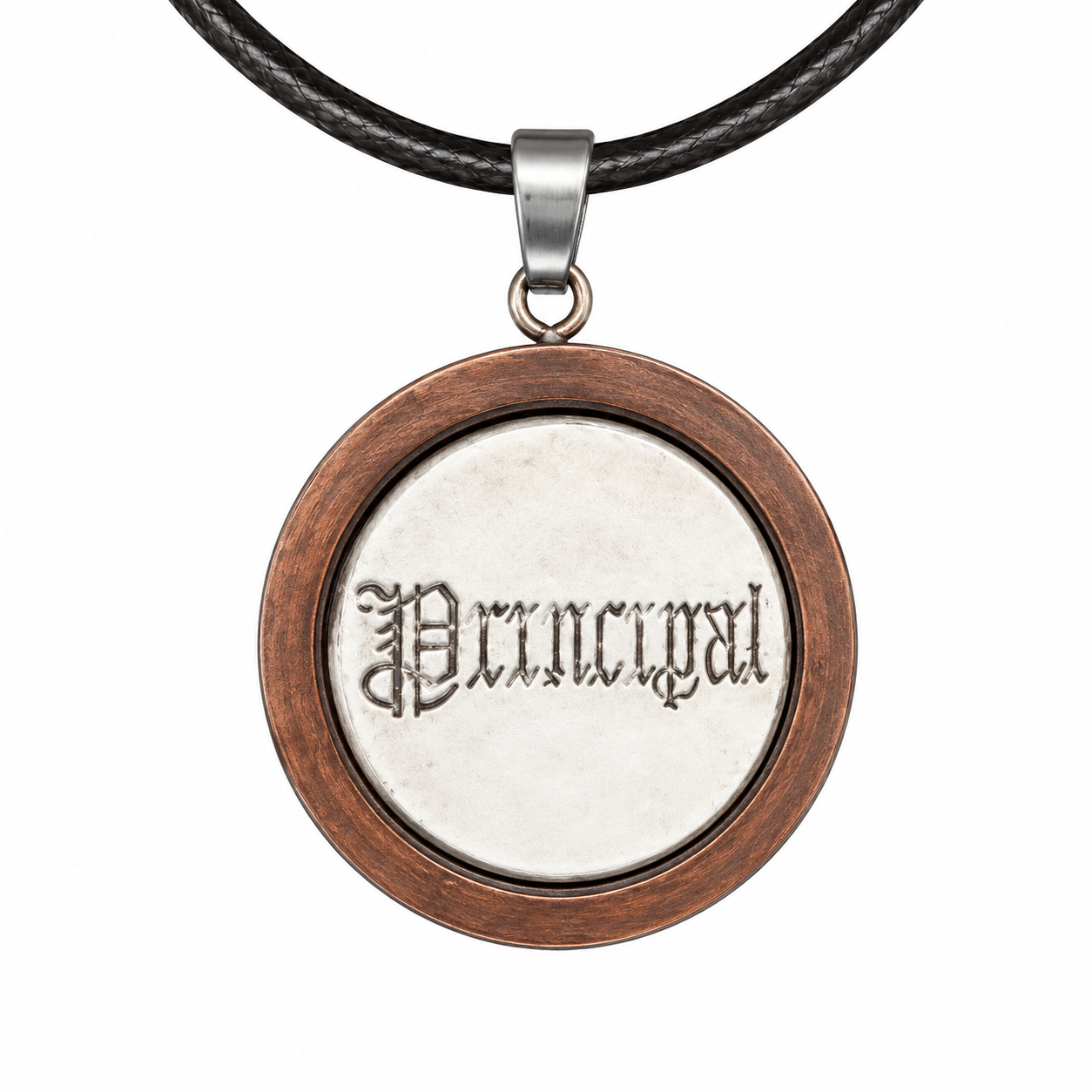 Vintage Organ Stop Pendant Necklace | Handcrafted Reclaimed Wood & Metal