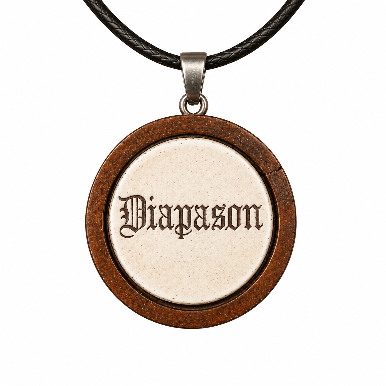 Vintage Diapason Organ Stop Pendant Necklace | Reclaimed Musical Heritage