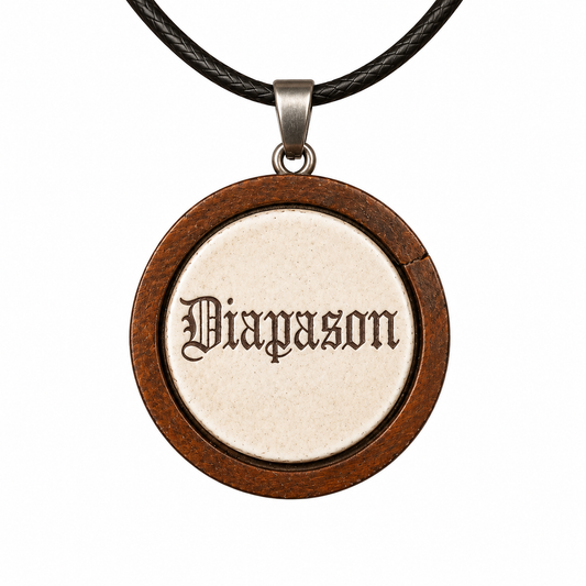 Vintage Diapason Organ Stop Pendant Necklace | Reclaimed Musical Heritage