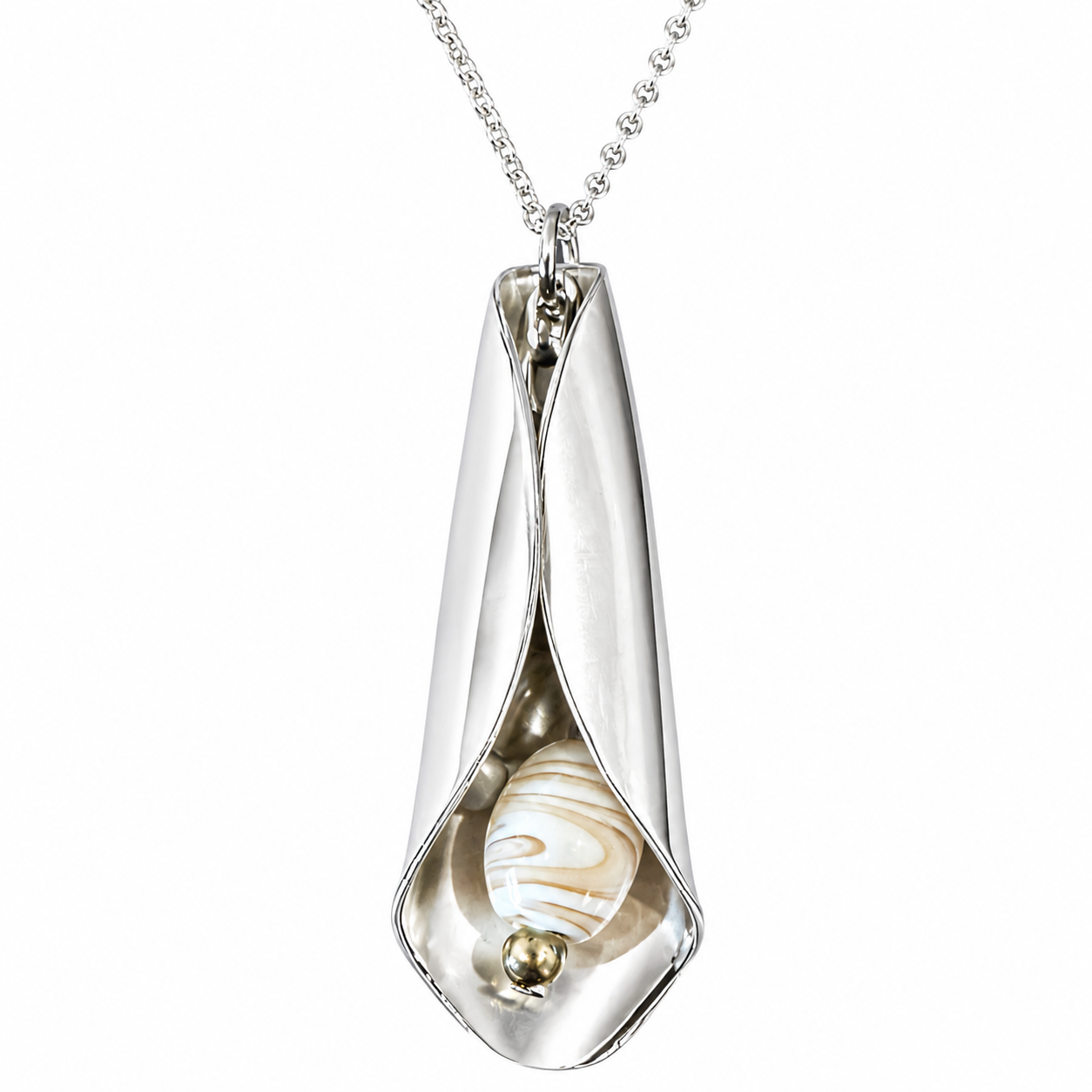 Steampunk Pendant Necklace | Handcrafted Reclaimed Silver-Plated Spoon Jewellery