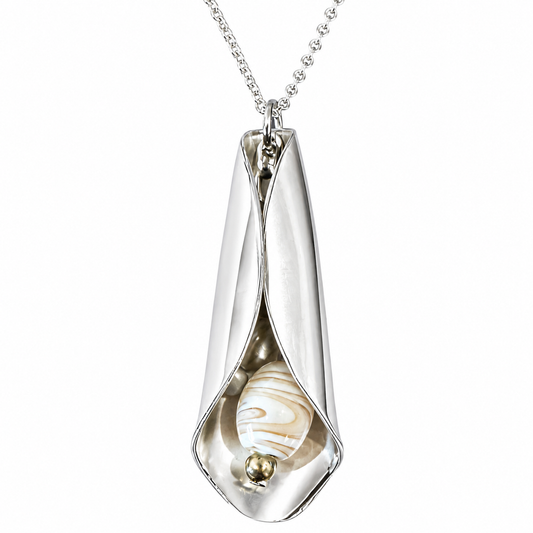 Steampunk Pendant Necklace | Handcrafted Reclaimed Silver-Plated Spoon Jewellery