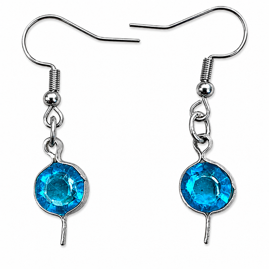 Vintage Turquoise Glass Bead Earrings | Handcrafted Reclaimed Jewellery