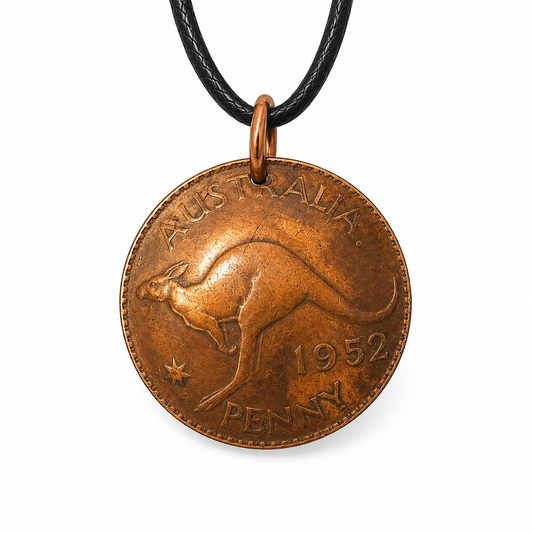 1952 Australian Penny Pendant Necklace | Double-Sided Vintage Coin Jewellery