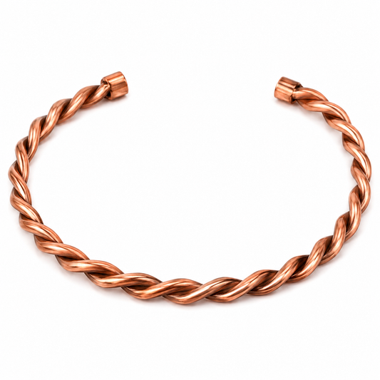 Twisted Copper Wire Bracelet | Handcrafted Reclaimed Copper Jewellery