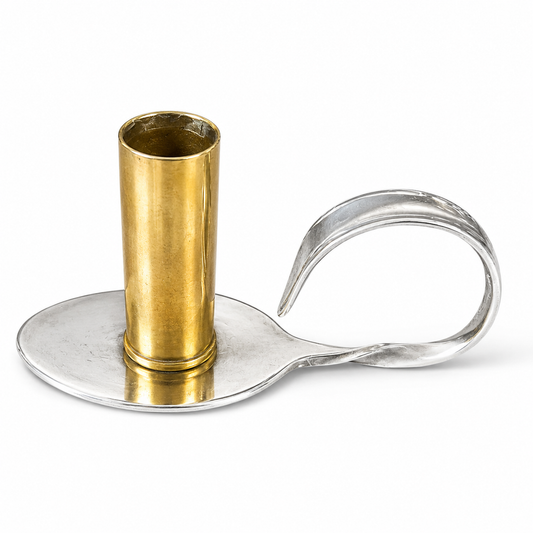 Victorian Silver Plate & Brass Bud Vase | Handcrafted Reclaimed Home Décor