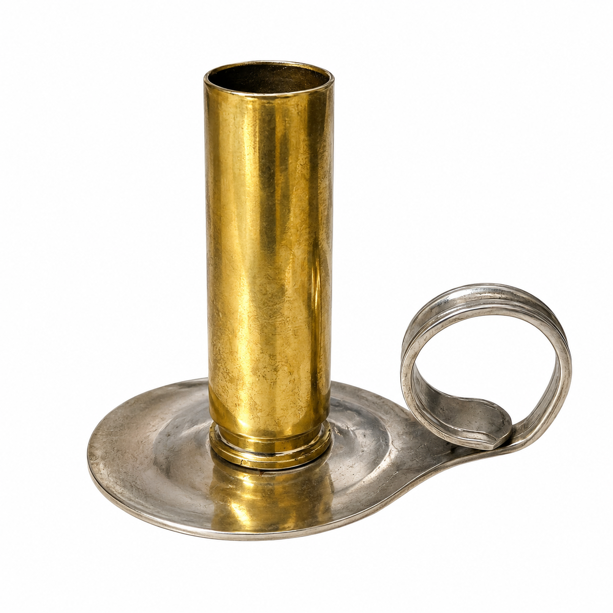 Victorian Silver Plate & Brass Bud Vase | Handcrafted Reclaimed Home Décor