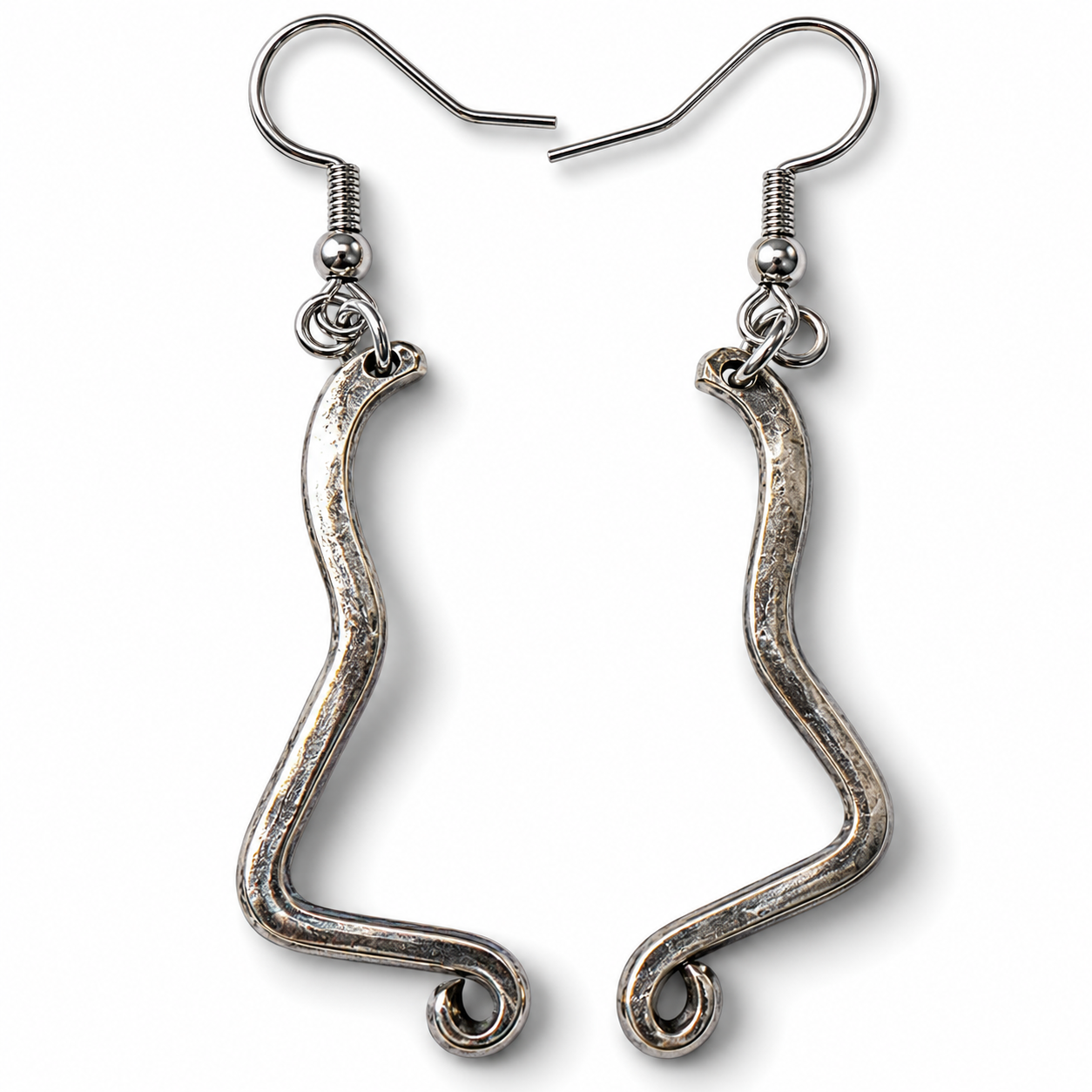 Fork Tine Earrings | Handcrafted Reclaimed Silver Plated Jewellery