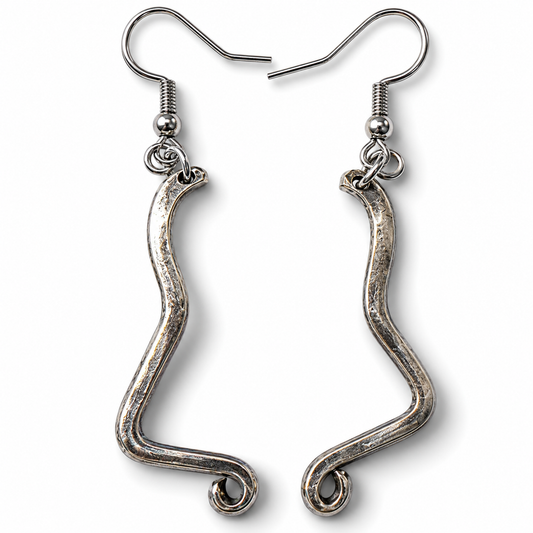 Fork Tine Earrings | Handcrafted Reclaimed Silver Plated Jewellery