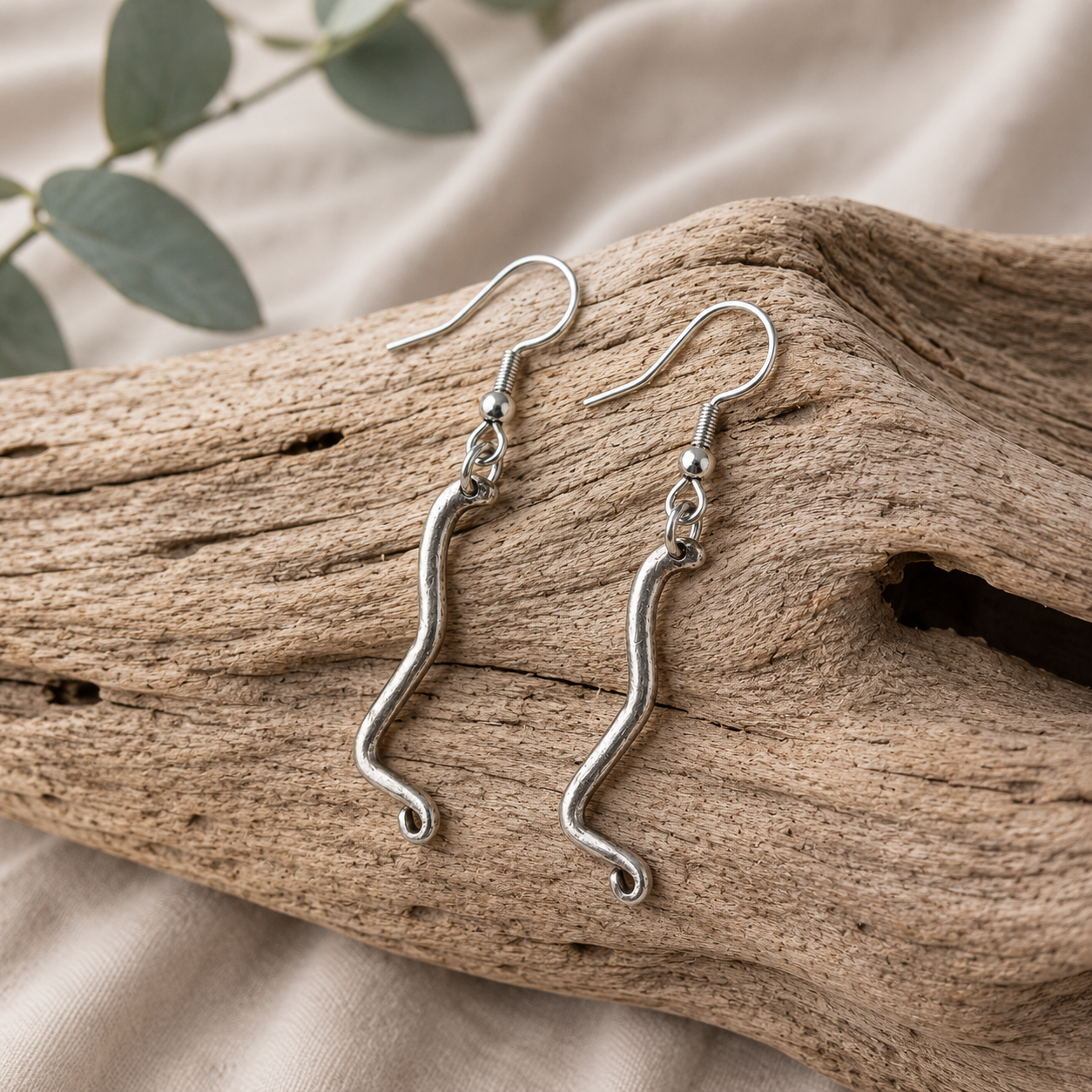 Fork Tine Earrings | Handcrafted Reclaimed Silver Plated Jewellery